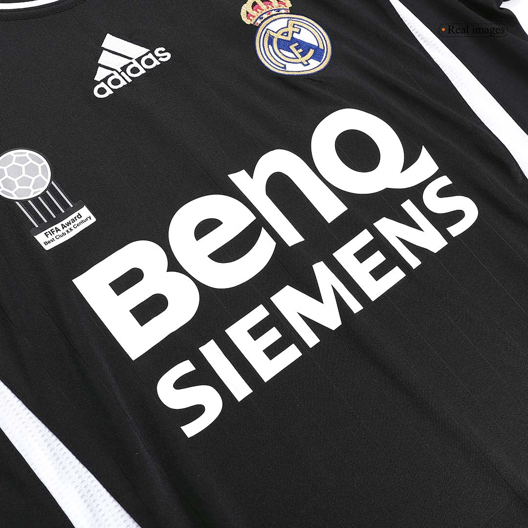 Retro Real Madrid Mens Away Soccer Jersey 2006/07 Black