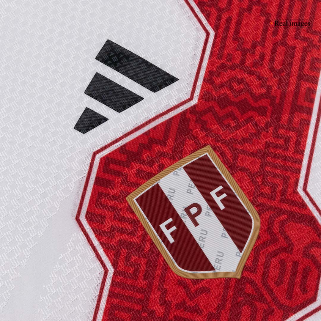 Peru Mens Home Soccer Jersey World Cup 2026 White - Player Version