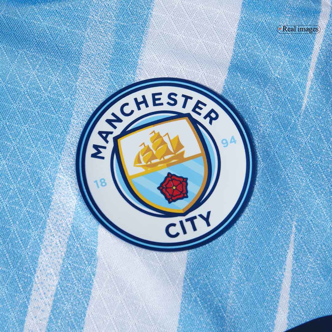 DE BRUYNE #17 Manchester City Mens Home Soccer Jersey 2025/26 Blue - Player Version