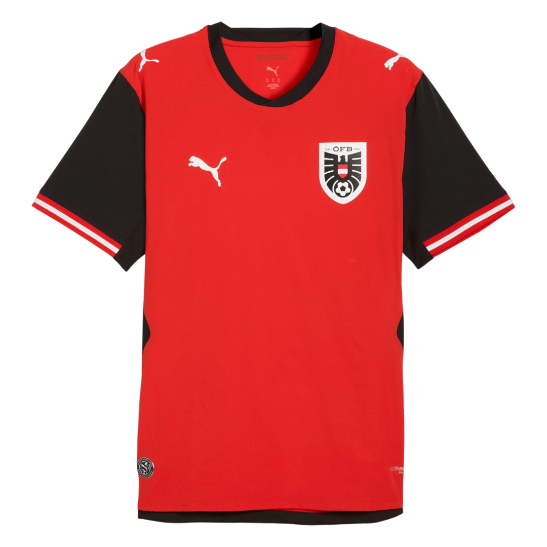 Austria Mens Home Soccer Jersey World Cup 2026 Red - Player Version