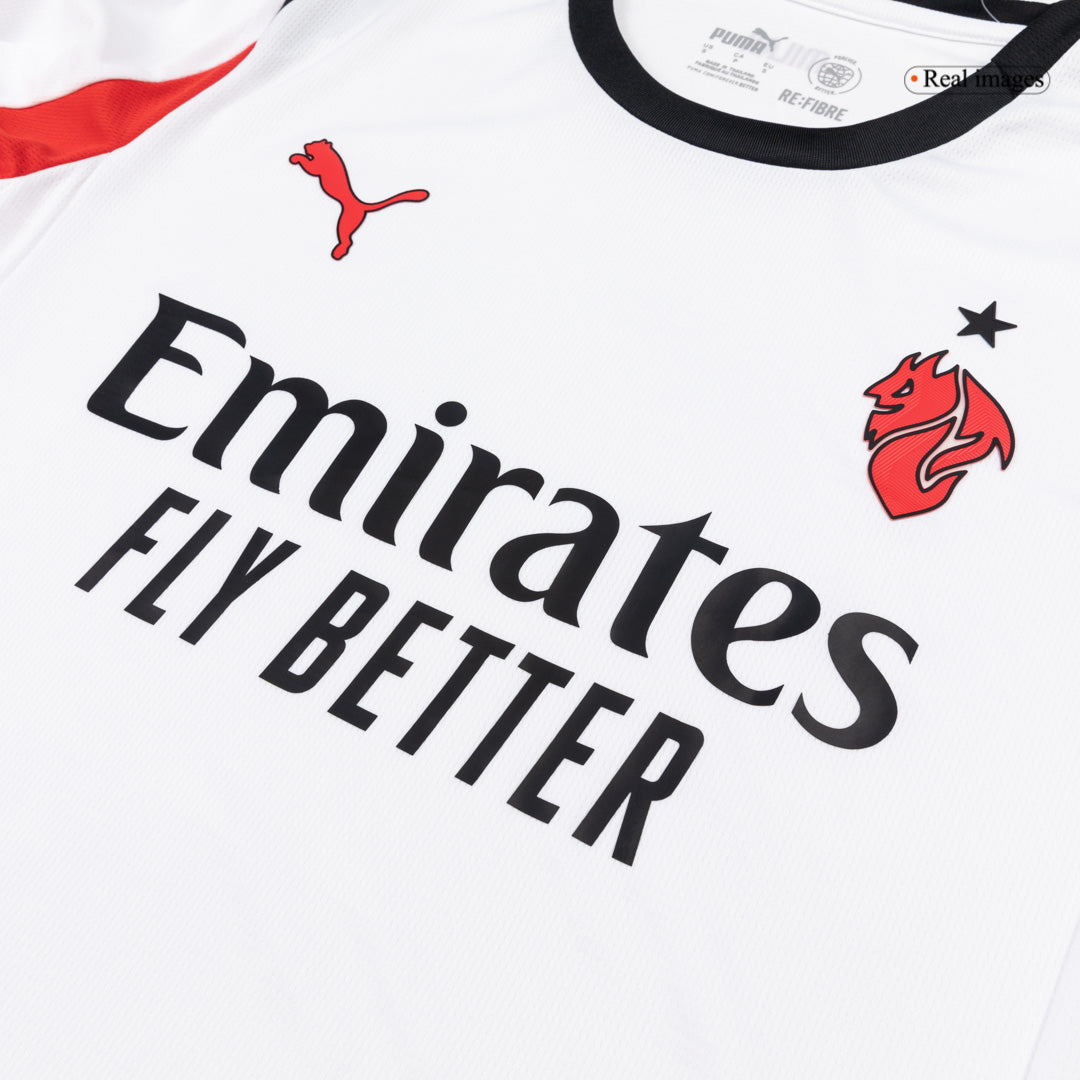 AC Milan Mens Away Long Sleeve Soccer Jersey 2025/26 White