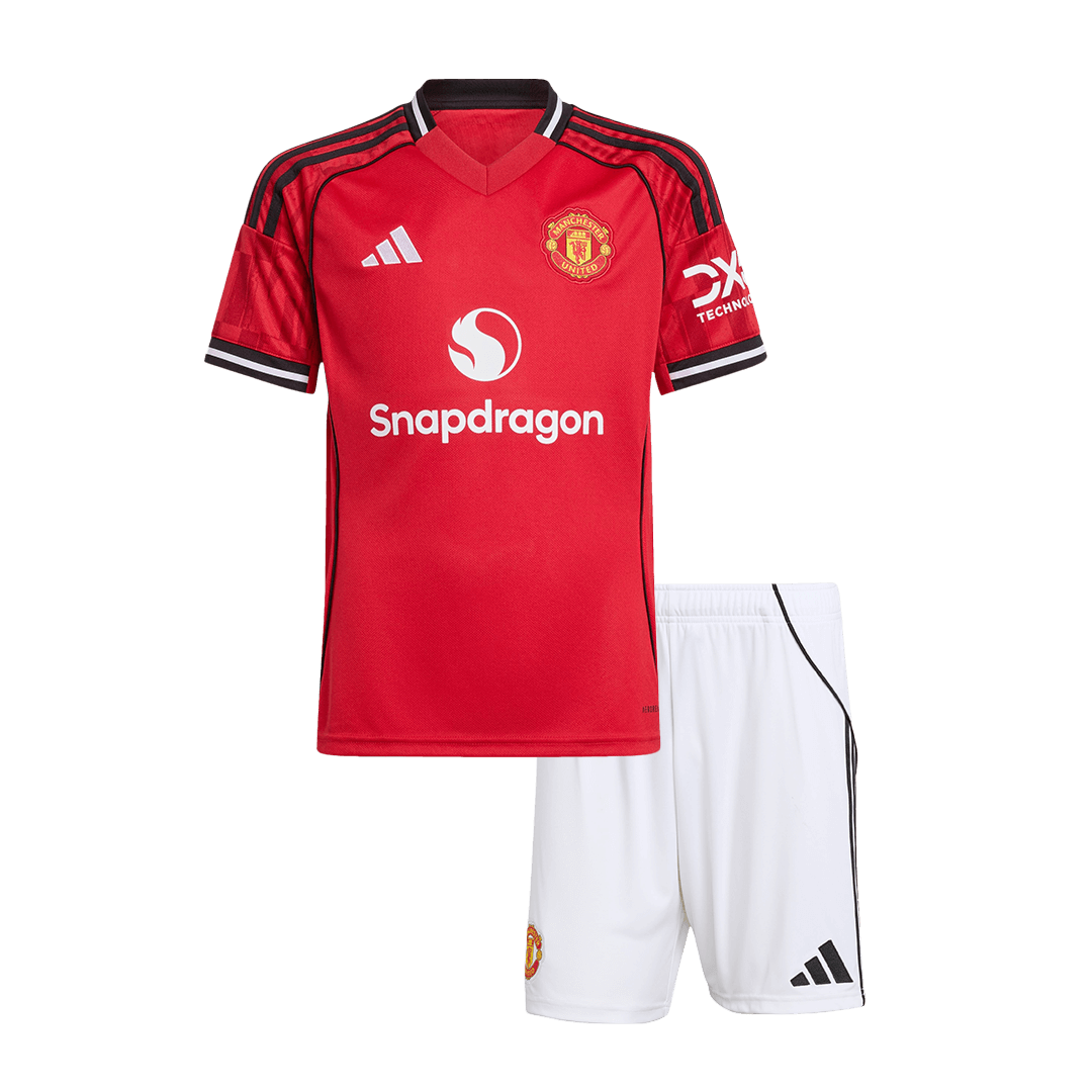 Manchester United Kids Home Soccer Kit 2025/26 Red