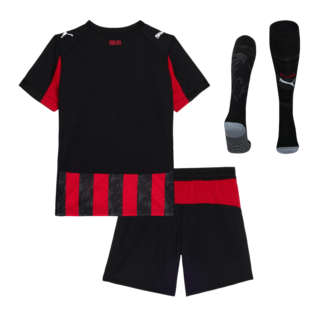 AC Milan Kids Home Soccer Full Set 2025/26 Red&Black