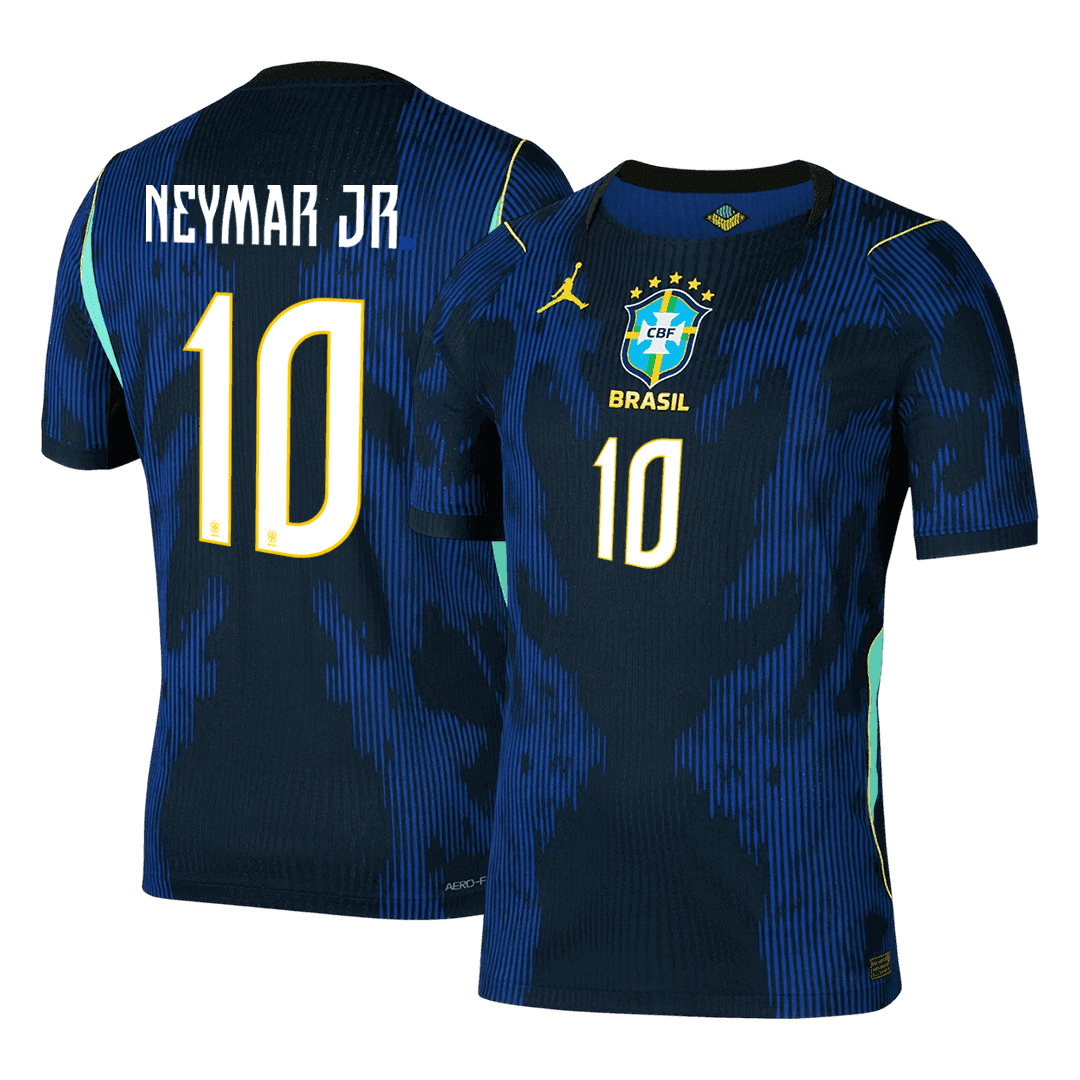 NEYMAR JR #10 Brazil Mens Away Soccer Jersey World Cup 2026 Navy - Player Version