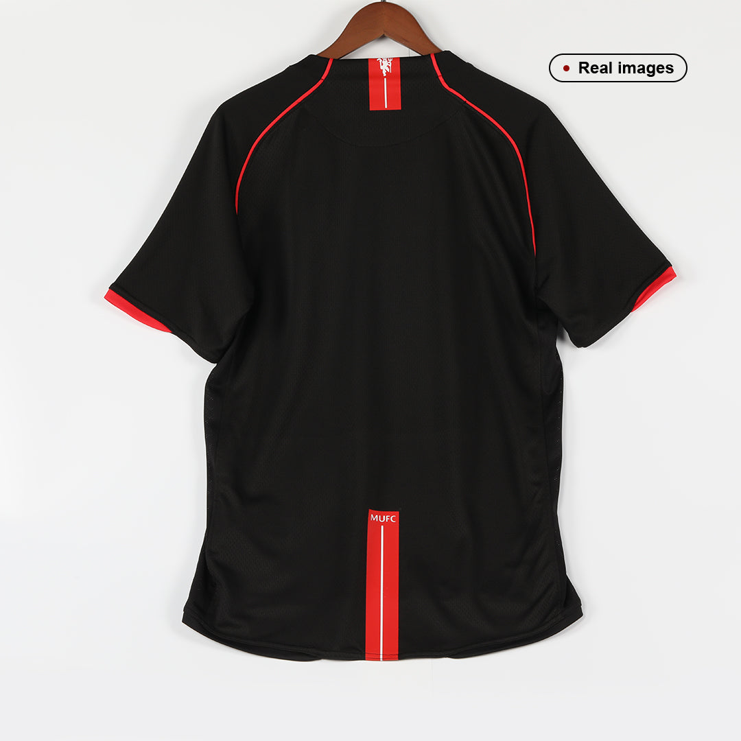 Retro Manchester United Mens Away Soccer Jersey 2007/08 Black