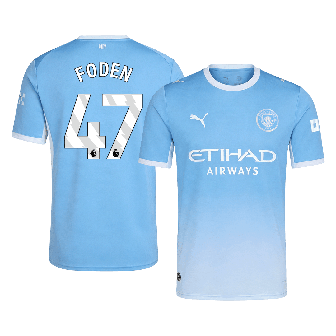 FODEN #47 Manchester City Mens Home Soccer Jersey 2026/27 Blue