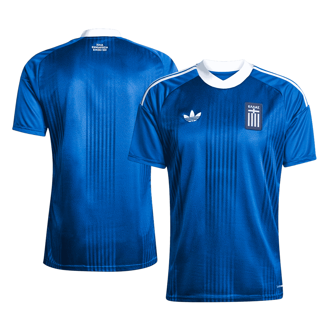 Greece Mens Away Soccer Jersey World Cup 2026 Blue