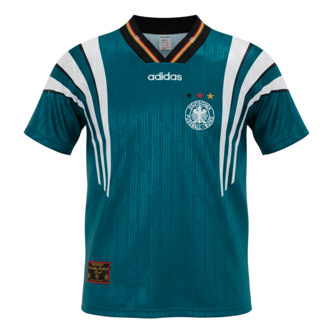 Retro Germany Mens Away Soccer Jersey 1996/97 Green