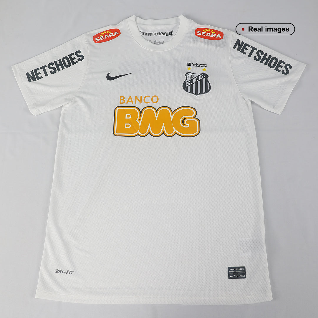 Retro Santos FC Mens Home Soccer Jersey 2011/12 White