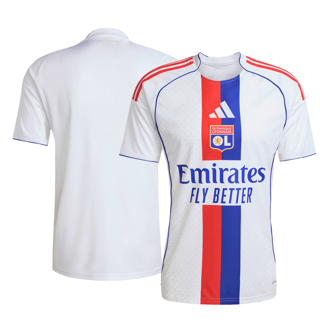 Olympique Lyonnais Mens Home Soccer Jersey 2025/26 White
