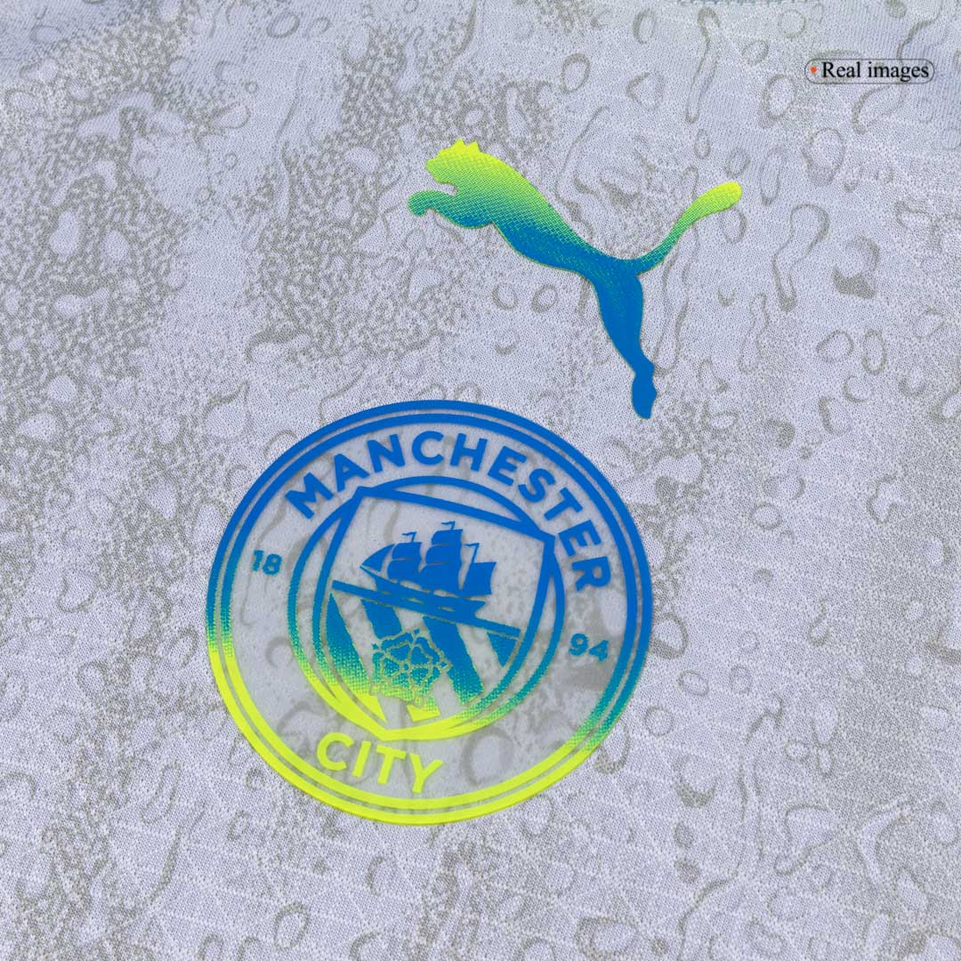 Manchester City Mens Third Away Soccer Jersey 2025/26 Gray - Player Version