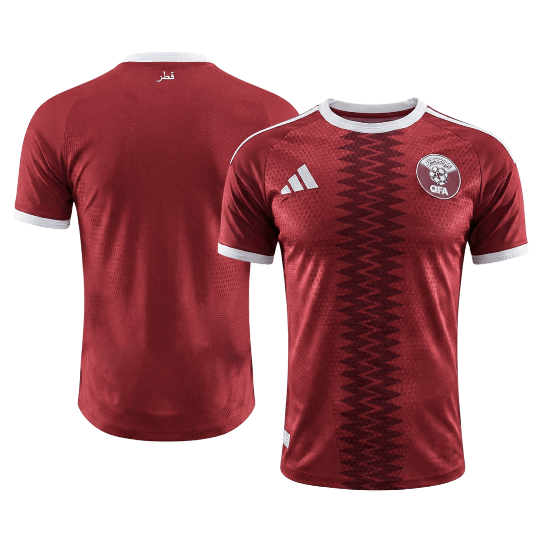 Qatar Mens Home Soccer Jersey World Cup 2026 Red - Player Version