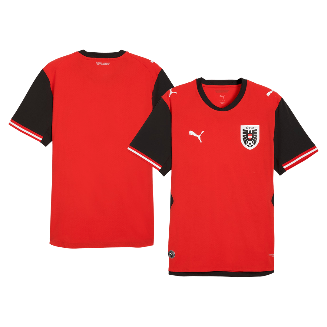 Austria Mens Home Soccer Jersey World Cup 2026 Red - Player Version