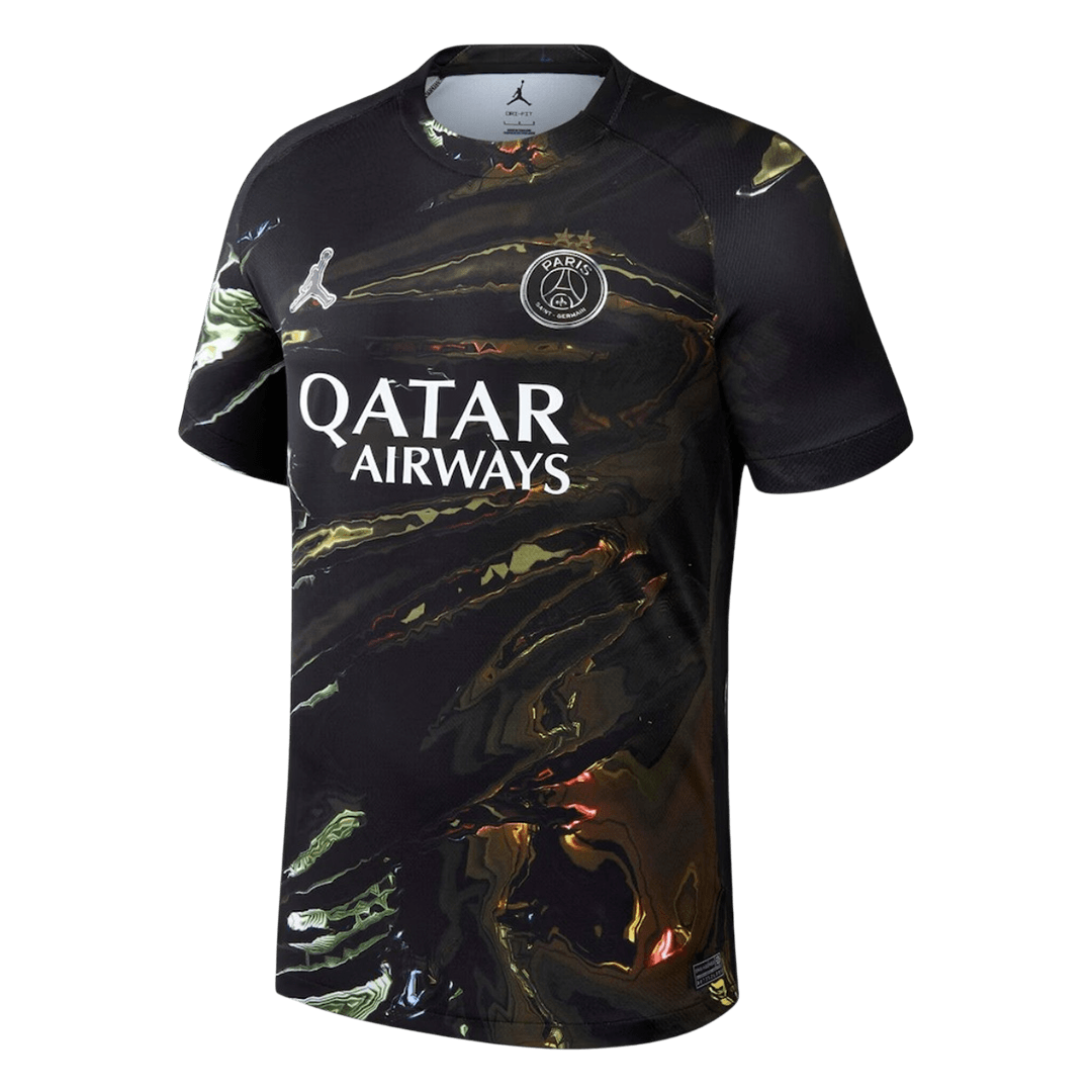 Champions of Europe #26 PSG Mens Soccer Jersey 2025/26 Black