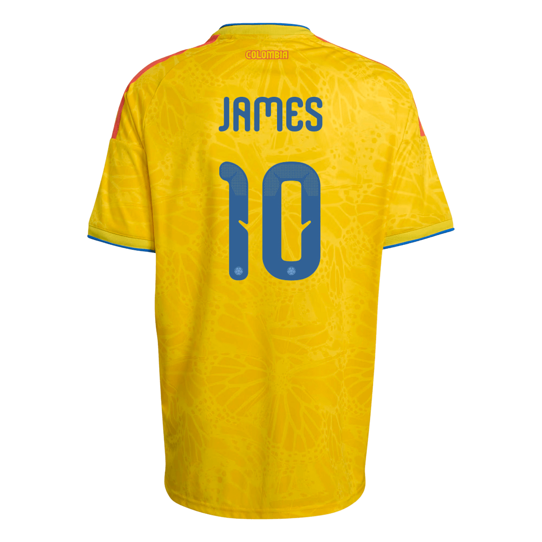 JAMES #10 Colombia Mens Home Soccer Jersey World Cup 2026 Yellow