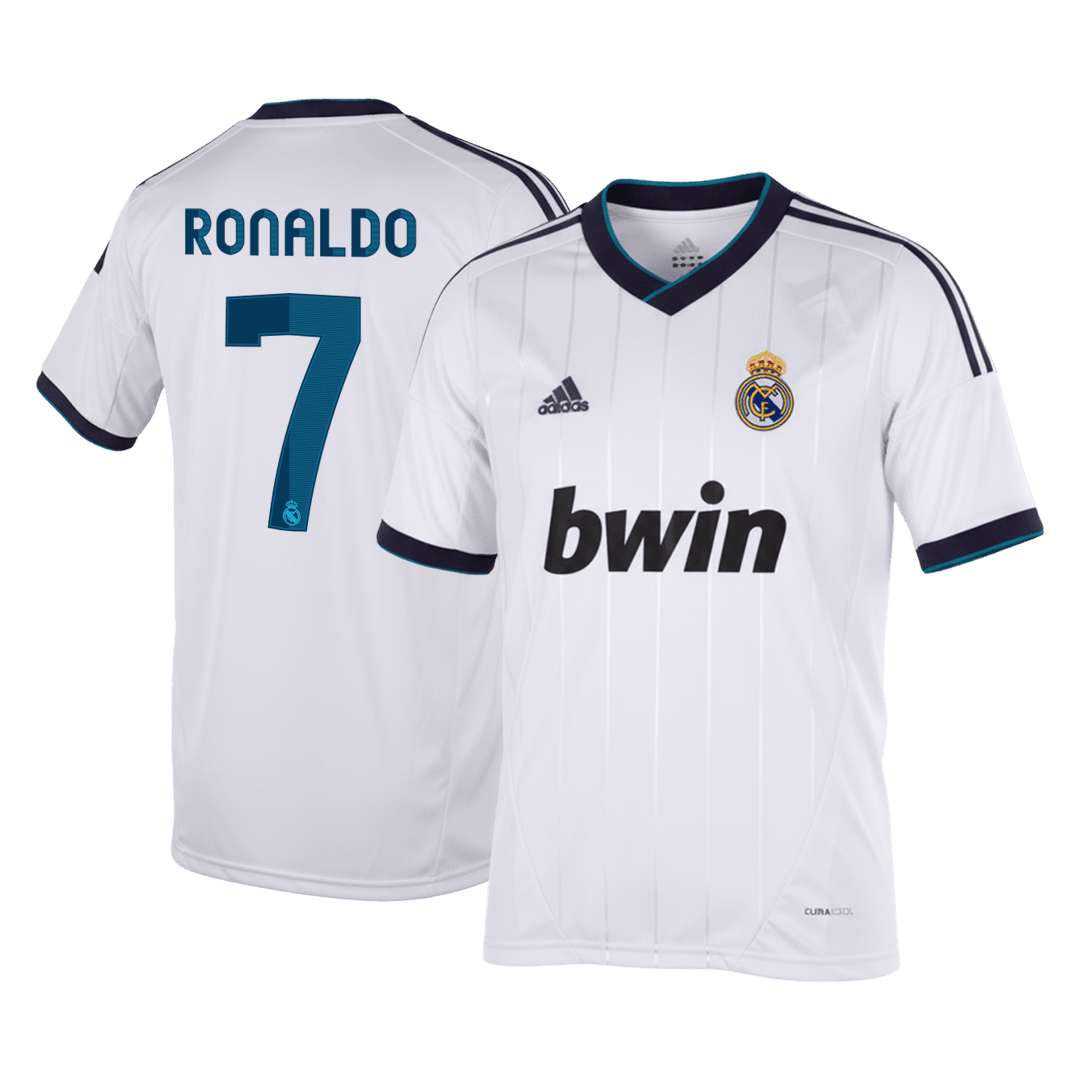 Retro RONALDO #7 Real Madrid Mens Home Soccer Jersey 2012/13 White