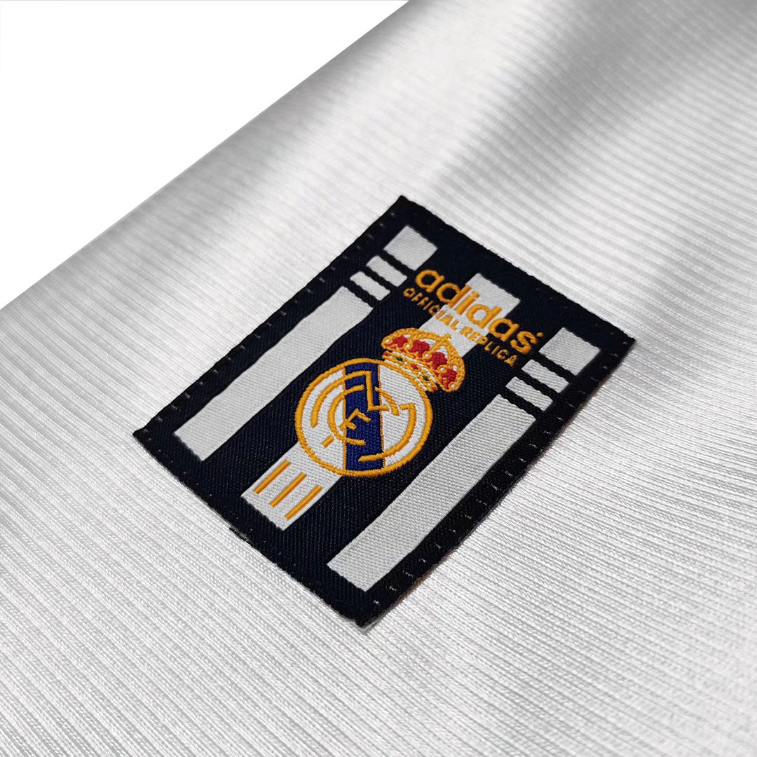 Retro RAUL #7 Real Madrid Mens Home Soccer Jersey 1999/00 White
