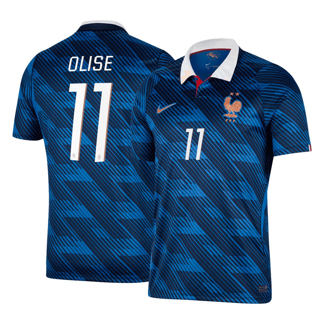 OLISE #11 France Mens Home Soccer Jersey World Cup 2026 Blue