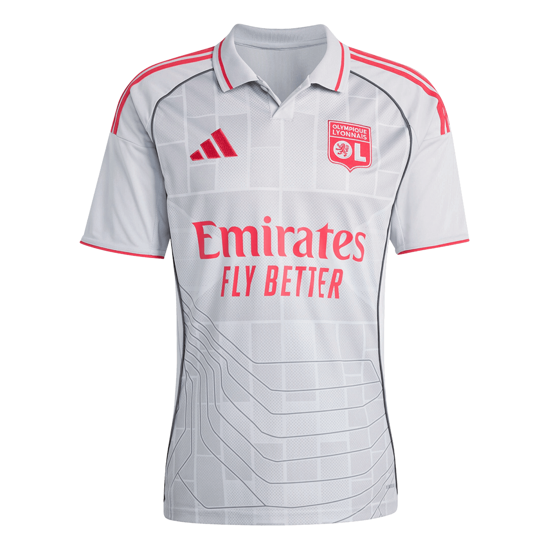 Olympique Lyonnais Mens Third Away Soccer Jersey 2025/26 White