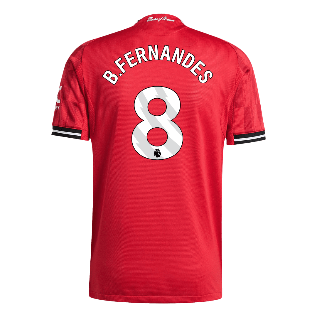 B.FERNANDES #8 Manchester United Mens Home Soccer Jersey 2025/26 Red - Player Version