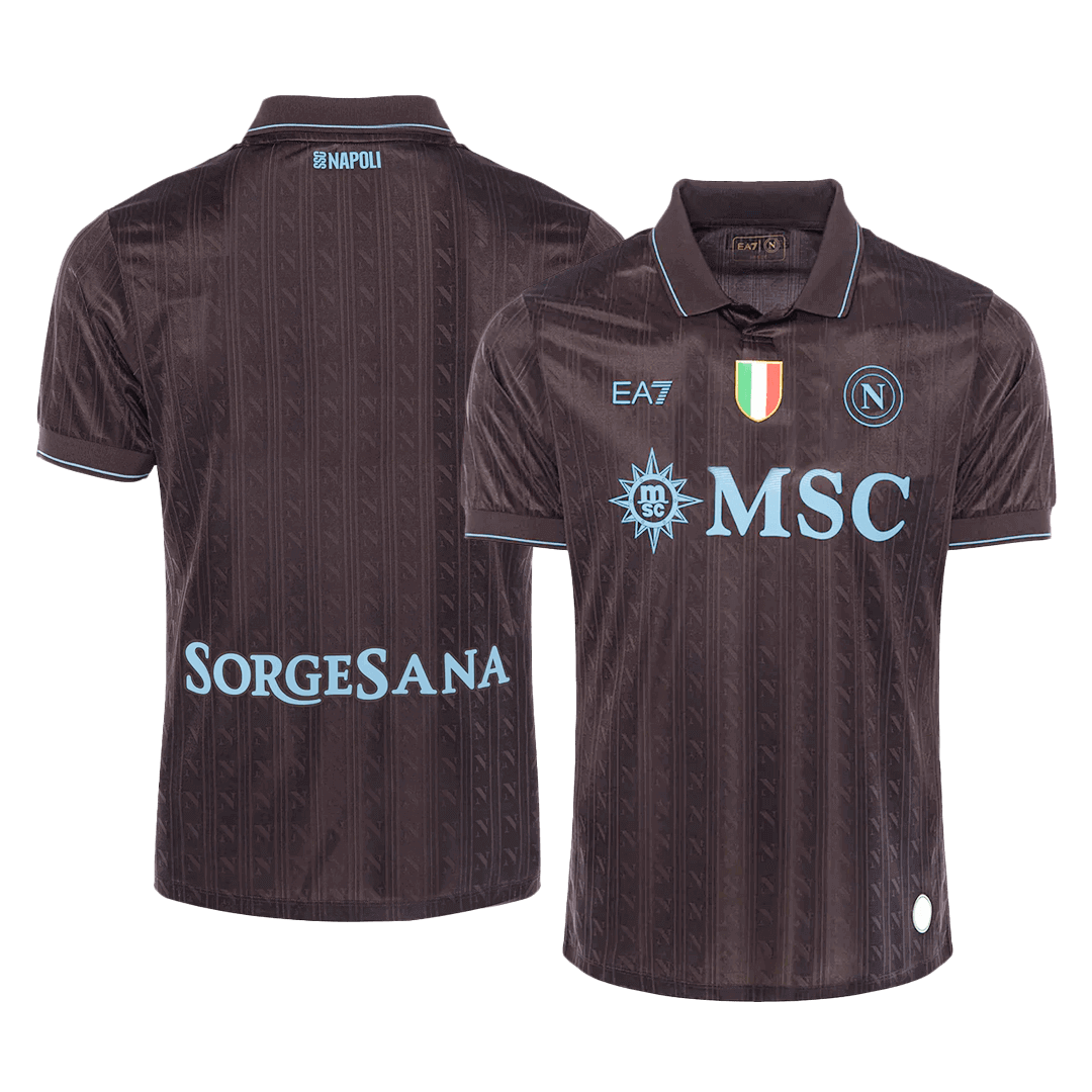 Napoli Mens Third Away Soccer Jersey 2025/26 Black - Player Version