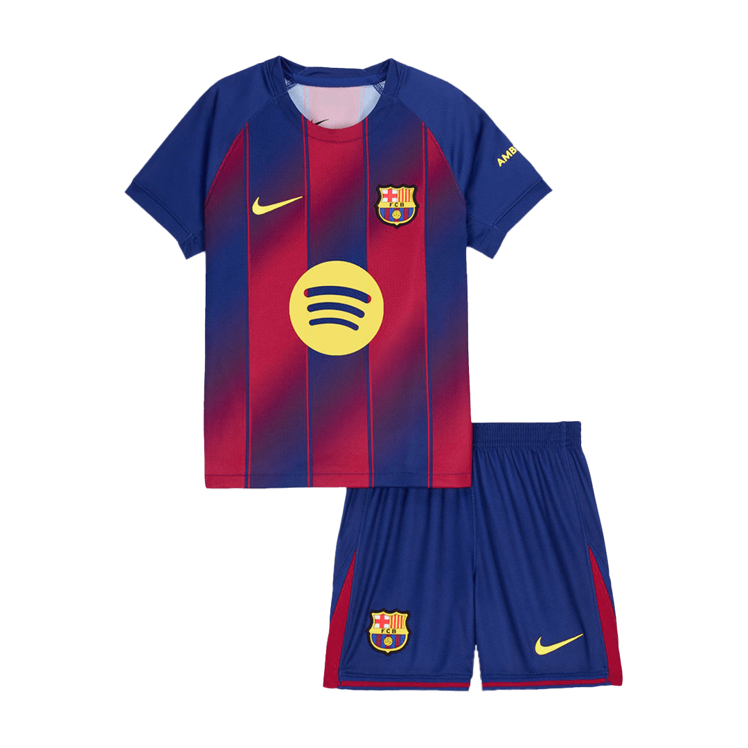 Barcelona Kids Home Soccer Kit 2025/26 Red&Blue [PREMIUM]