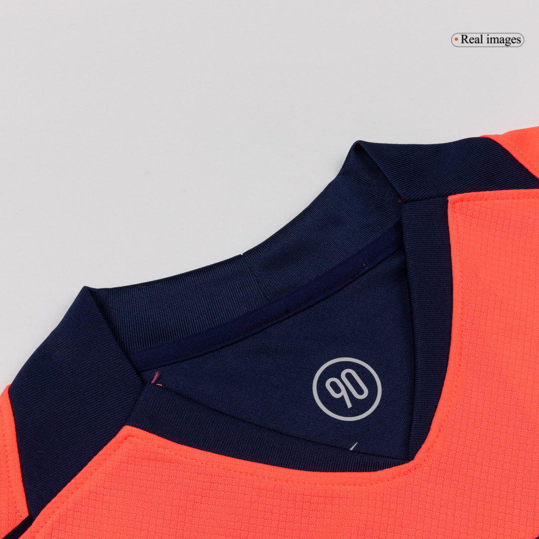 Barcelona Mens Third Away Long Sleeve Soccer Jersey 2025/26 Orange