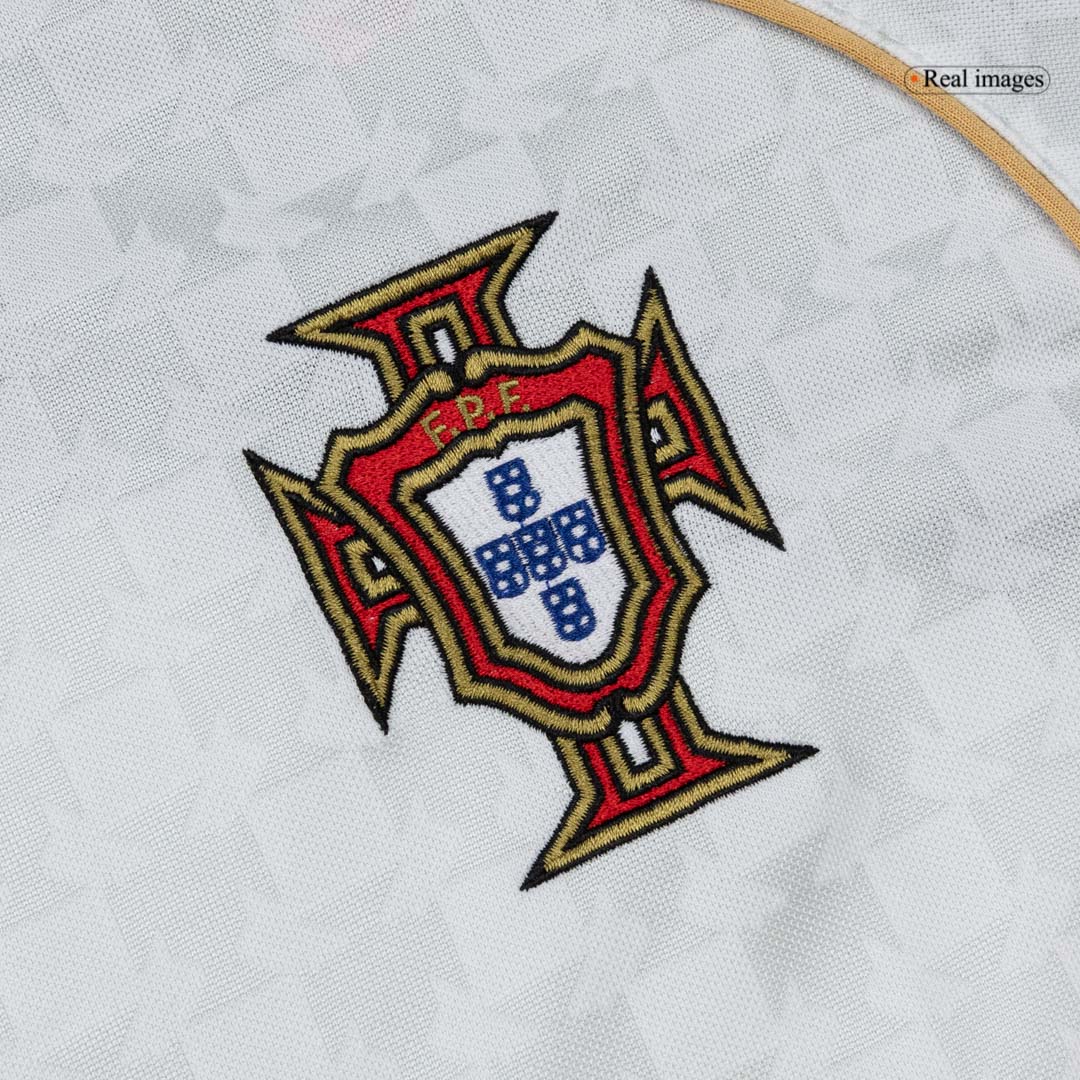 Retro Portugal Mens Away Soccer Jersey 2004 White