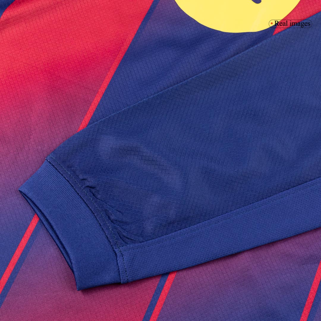 Barcelona Mens Home Long Sleeve Soccer Jersey 2025/26 Red&Blue