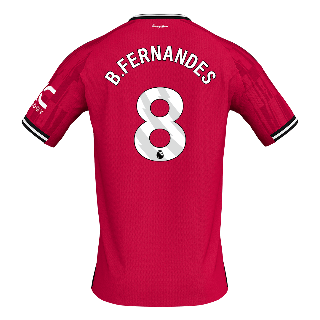 B.FERNANDES #8 Manchester United Mens Home Soccer Jersey 2025/26 Red [PREMIUM]