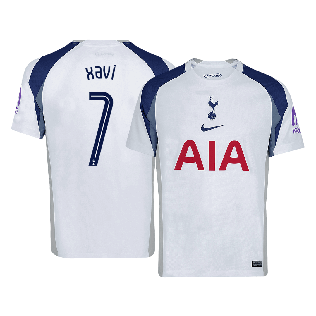 XAVI #7 Tottenham Hotspur Mens Home Soccer Jersey UCL 2025/26 White