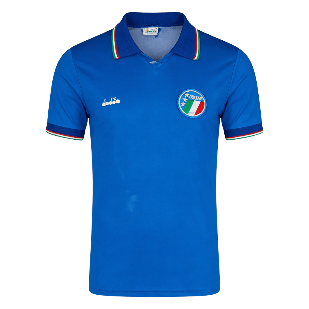 Retro Italy Mens Home Soccer Jersey 1990 Blue