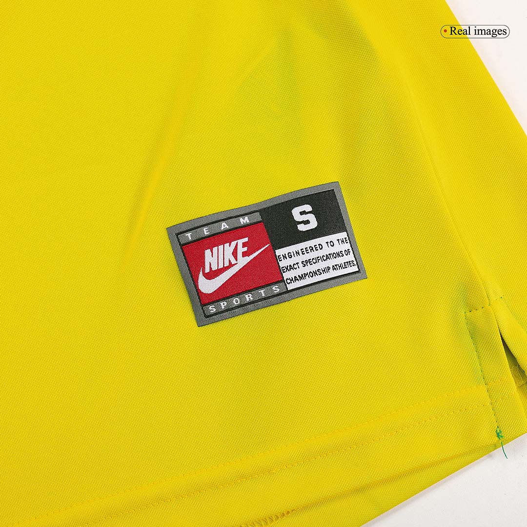 Retro Brazil Mens Home Soccer Jersey 1998 Yellow