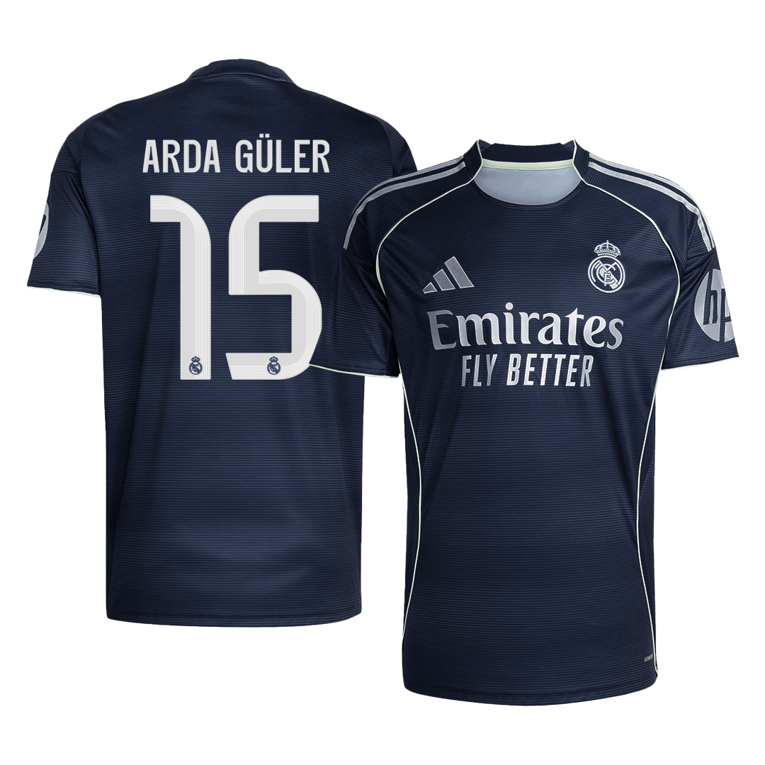 ARDA GÜLER #15 Real Madrid Mens Away Soccer Jersey 2025/26 Navy [PREMIUM]