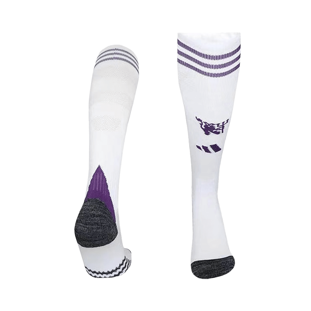 Manchester United Mens Away Soccer Socks 2025/26 White [PREMIUM]