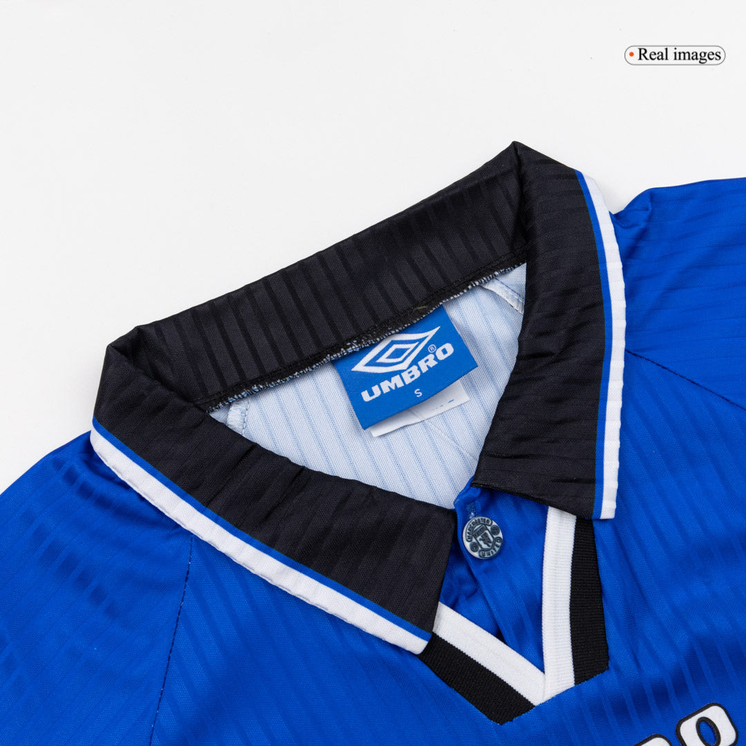 Retro Manchester United Mens Third Away Soccer Jersey 1996/97 Blue