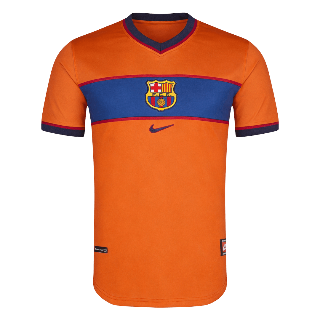 Retro Barcelona Mens Third Soccer Jersey 1998/99 Orange