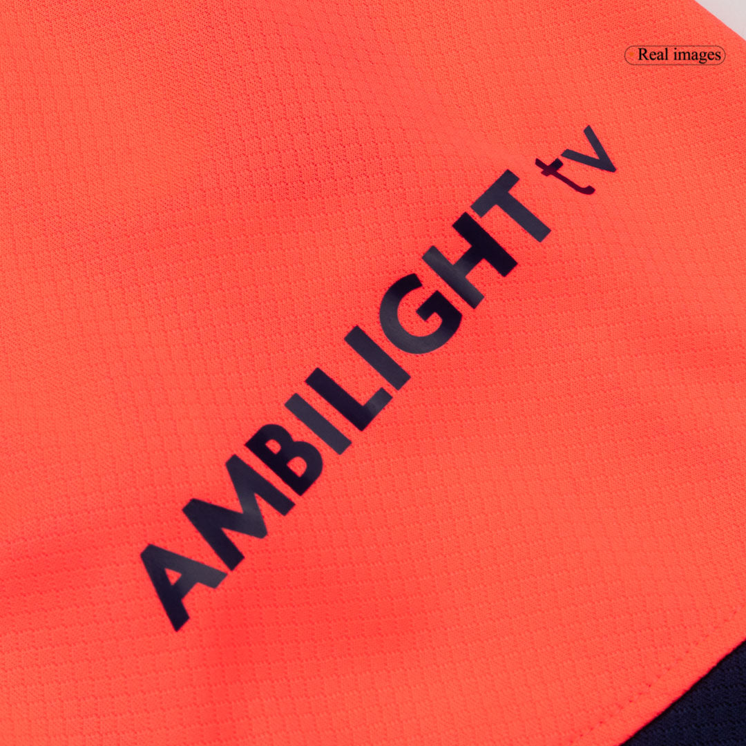Barcelona Mens Third Away Long Sleeve Soccer Jersey 2025/26 Orange