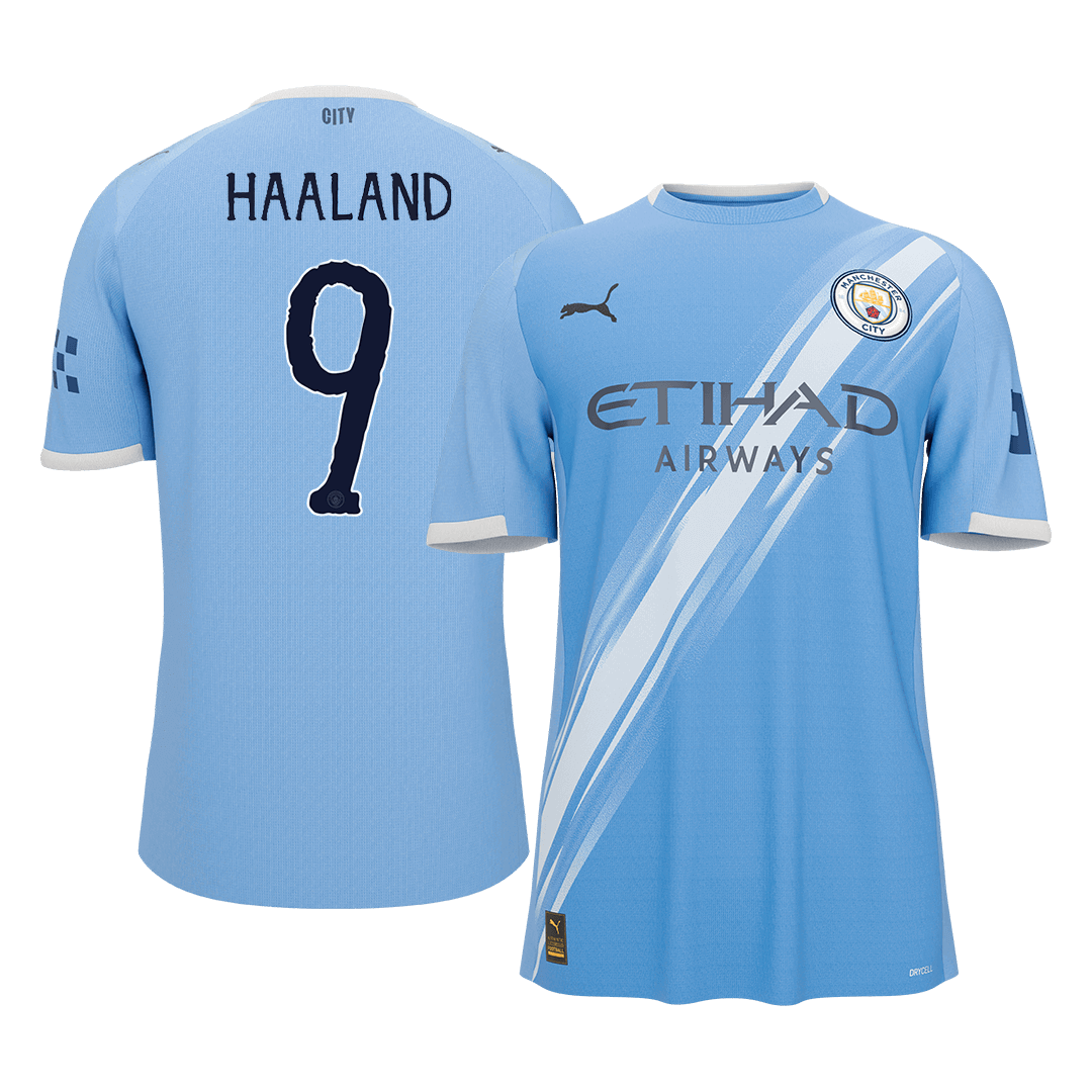 HAALAND #9 Manchester City Mens Home Soccer Jersey World Cup 2025/26 Blue [PREMIUM]