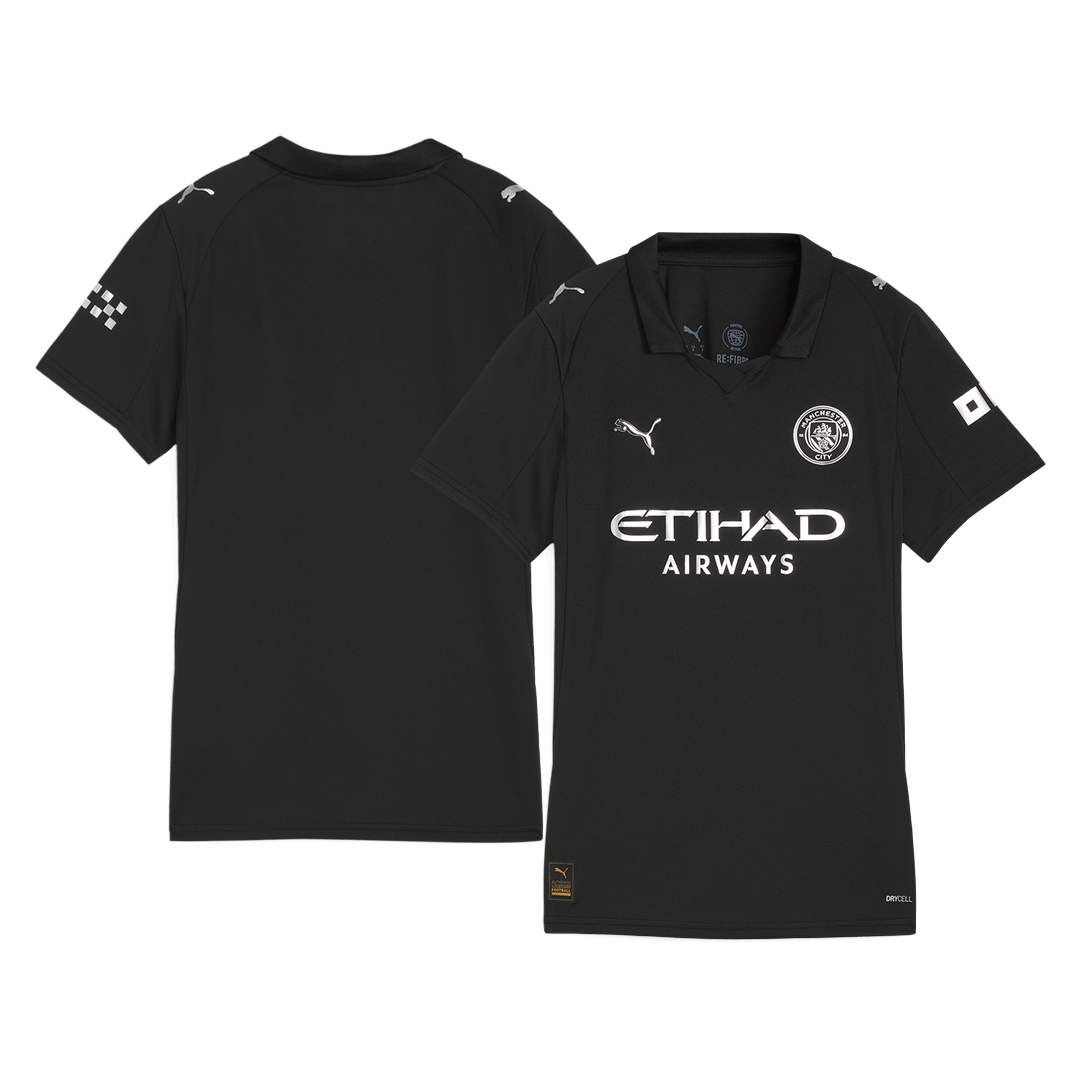 Manchester City Womens Away Soccer Jersey 2025/26 Black