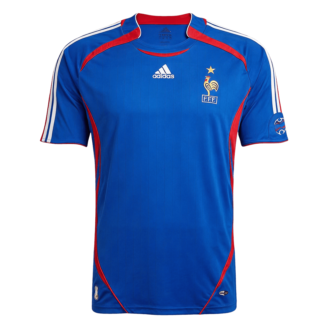 Retro France Mens Home Soccer Jersey World Cup 2006 Blue