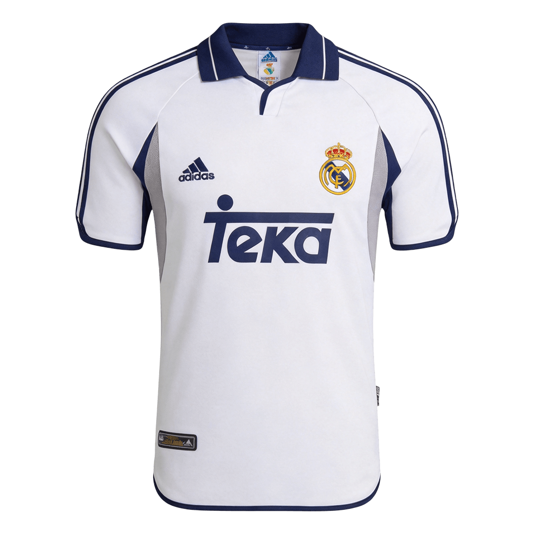 Retro Real Madrid Mens Home Soccer Jersey 2000/01 White
