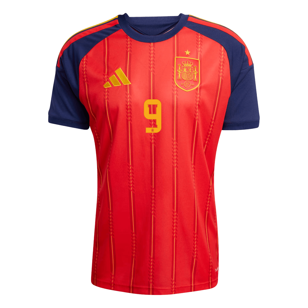 GAVI #9 Spain Mens Home Soccer Jersey World Cup 2026 Red [PREMIUM]