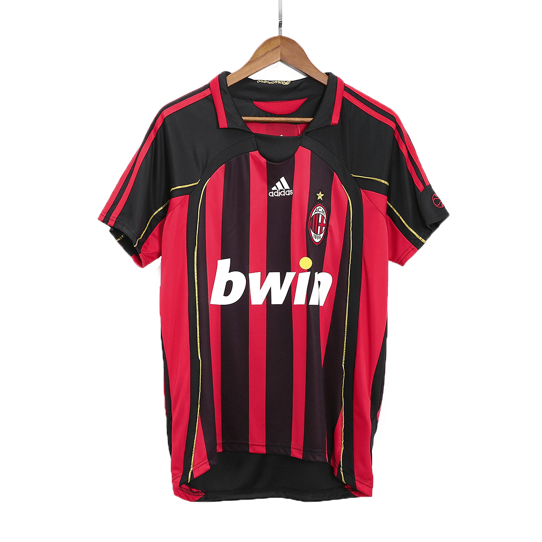 Retro AC Milan Mens Home Soccer Jersey 2006/07 Red&Black