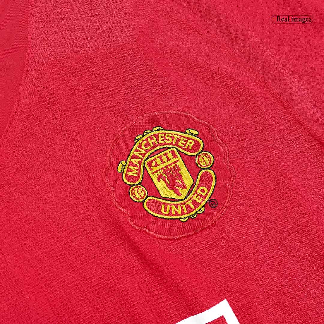 Retro ROONEY #10 Manchester United Mens Home Long Sleeve Soccer Jersey 2007/08 Red