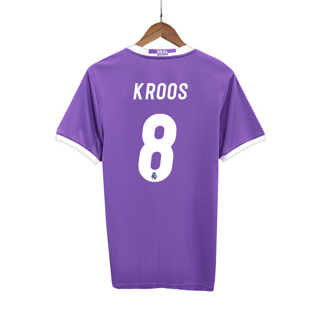 Retro KROOS #8 Real Madrid Mens Away Soccer Jersey 2016/17 Purple