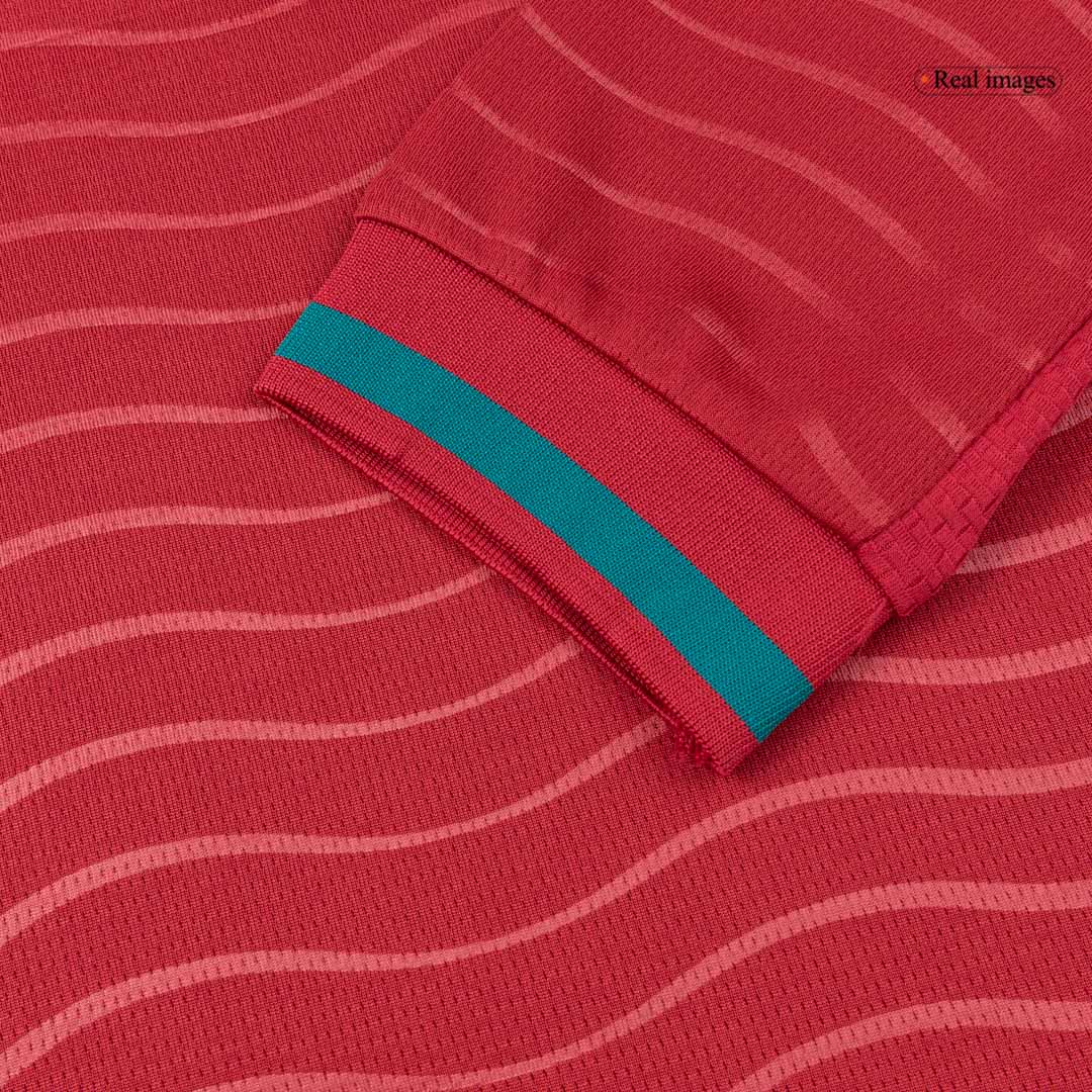 Portugal Mens Home Long Sleeve Soccer Jersey World Cup 2026 Red