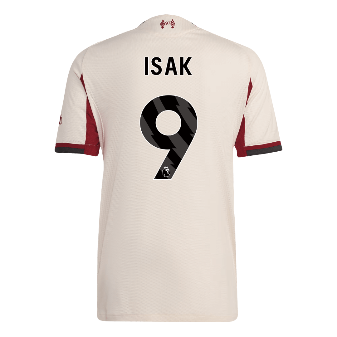 ISAK ##9 Liverpool Mens Away Soccer Jersey 2025/26 White - Player Version
