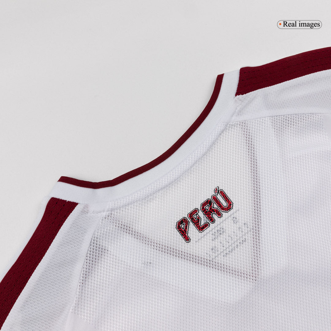 Peru Mens Home Soccer Jersey World Cup 2026 White - Player Version