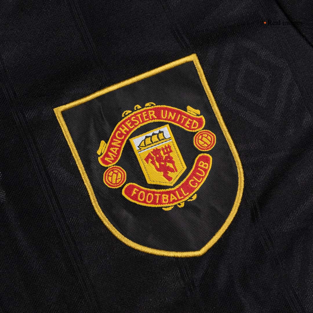 Retro Manchester United Mens Away Soccer Jersey 1993/94 Black
